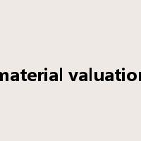 material valuation是什么意思