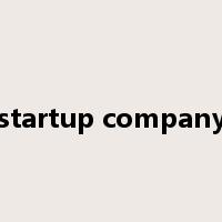 startup company是什么意思