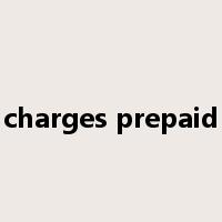 charges prepaid是什么意思
