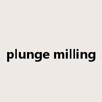 plunge milling是什么意思