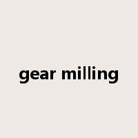 gear milling是什么意思