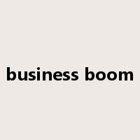 business boom是什么意思
