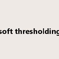 soft thresholding是什么意思