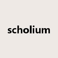 scholium是什么意思
