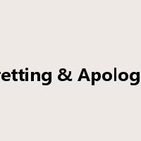 Regretting & Apologizing是什么意思