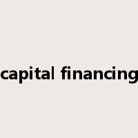 capital financing是什么意思