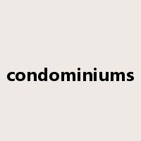 condominiums是什么意思