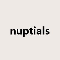 nuptials是什么意思