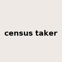 census taker是什么意思