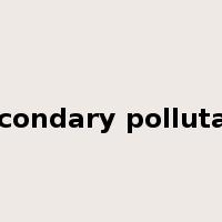 secondary pollutant是什么意思