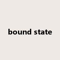 bound state是什么意思