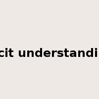 tacit understanding是什么意思