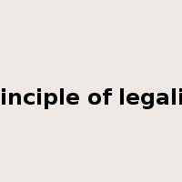 principle of legality是什么意思
