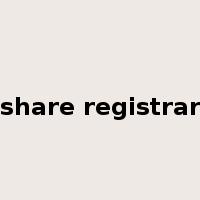share registrar是什么意思