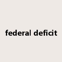 federal deficit是什么意思