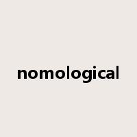 nomological是什么意思