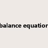 balance equation是什么意思