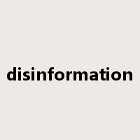 disinformation是什么意思