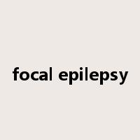 focal epilepsy是什么意思