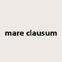 mare clausum是什么意思