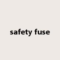 safety fuse是什么意思