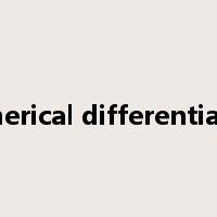numerical differentiation是什么意思