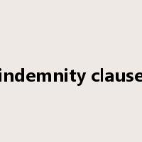 indemnity clause是什么意思