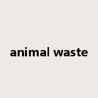 animal waste是什么意思