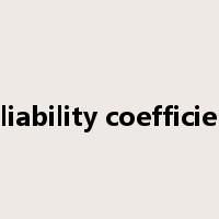 reliability coefficient是什么意思