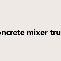 concrete mixer truck是什么意思