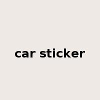 car sticker是什么意思