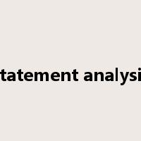 statement analysis是什么意思