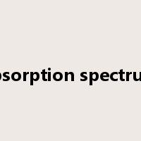 absorption spectrum是什么意思