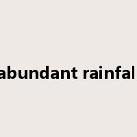 abundant rainfall是什么意思