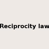 Reciprocity law是什么意思