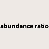 abundance ratio是什么意思