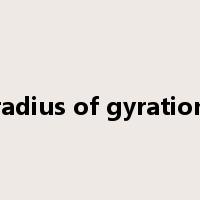 radius of gyration是什么意思