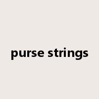 purse strings是什么意思