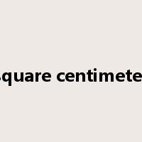 square centimeter是什么意思