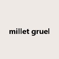 millet gruel是什么意思