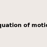 equation of motion是什么意思