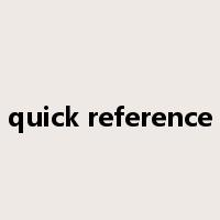 quick reference是什么意思