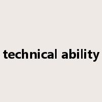 technical ability是什么意思