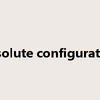 absolute configuration是什么意思