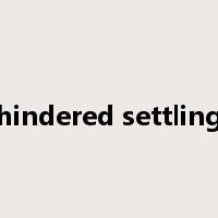 hindered settling是什么意思