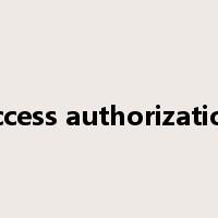 access authorization是什么意思