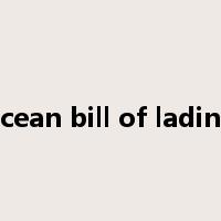 ocean bill of lading是什么意思