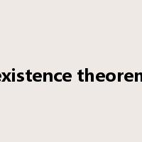 existence theorem是什么意思